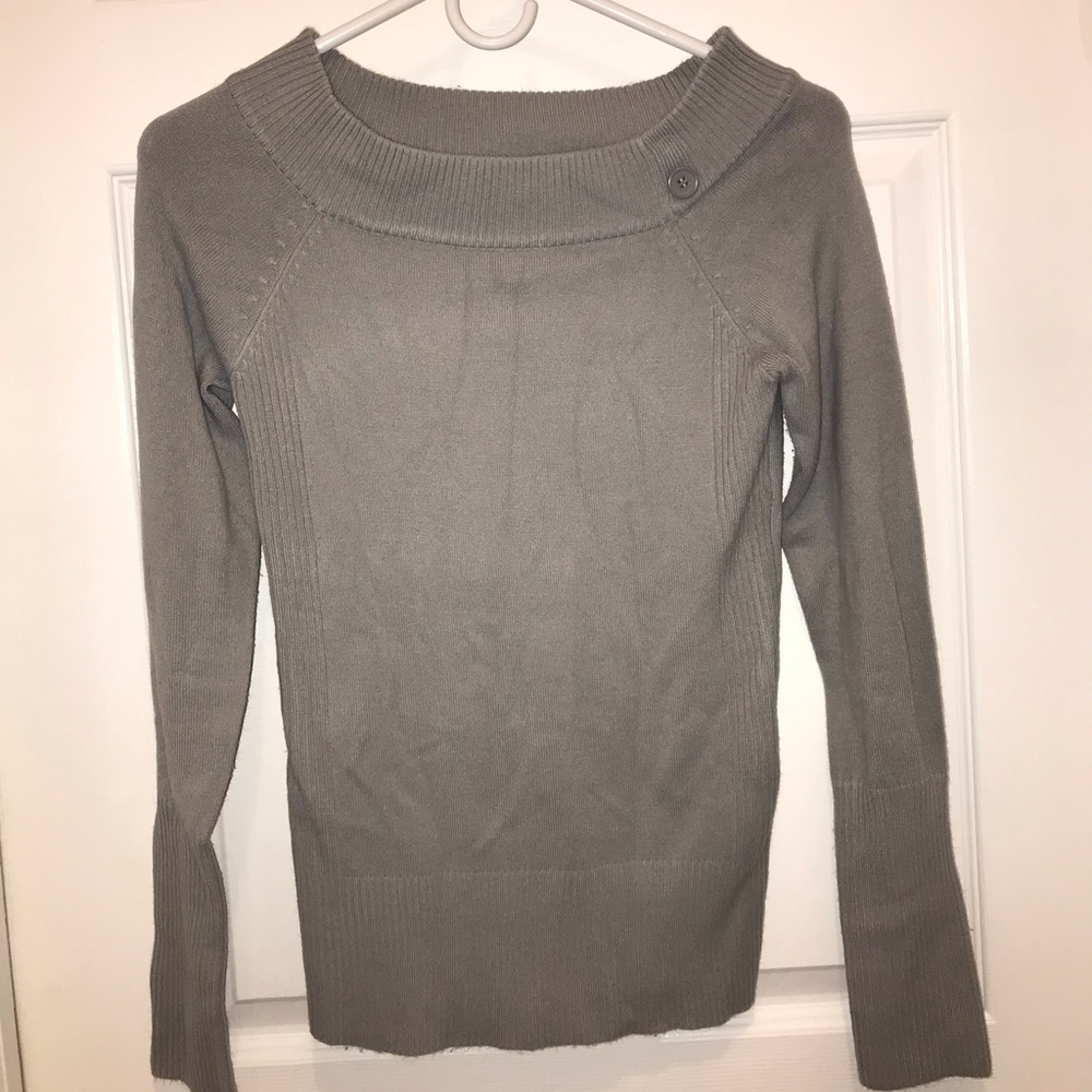 Gray sweater with button. Super warm and adorable